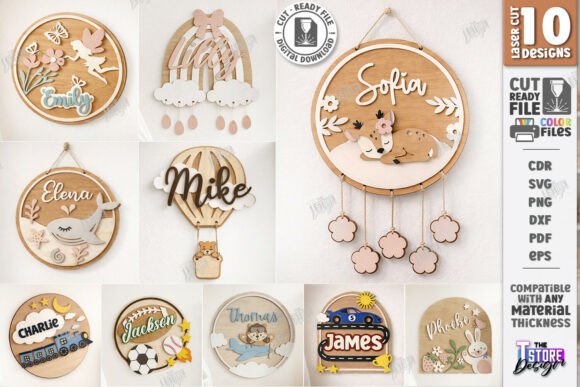 3D Kids Room Name Signs Laser Cut Bundle: A Creative and Personalized Solution for Nursery Decor