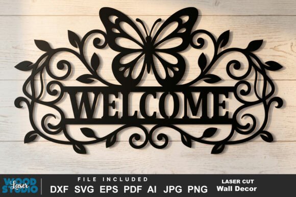 Butterfly Welcome Sign Laser Cut SVG: A Creative Tool for Every Maker