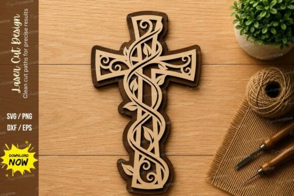 Celtic Cross Laser Cut SVG Design: A Versatile and Precise Cutting Solution