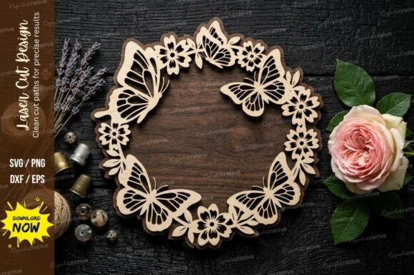 Elevating Craft Precision with Leaf Wreath Frame Laser Cut Svg Cutting