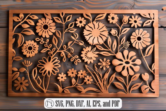 Elevating Interior Design with a Laser Cut Floral Panel SVG Cut File