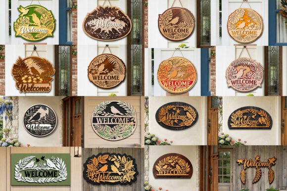 Laser Cut Home Welcome Sign SVG Bundle