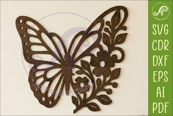 Monarch Butterfly Wall Art SVG, Modern