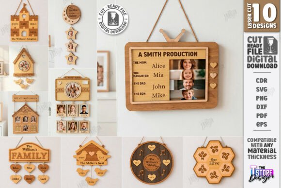 Personalized Family Signs Laser Cut Set: A Creative Way to Express Identity and Belonging