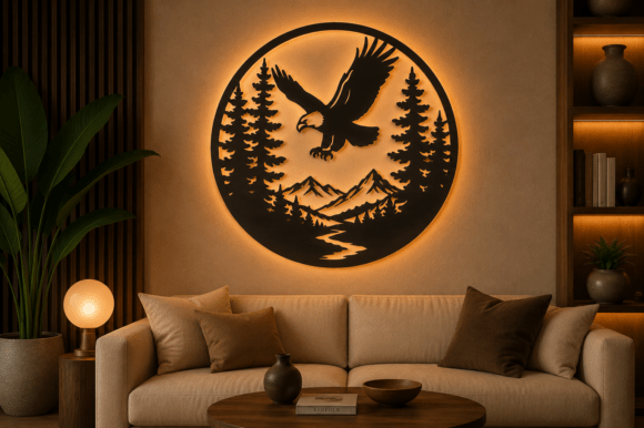 Strategic Implementation of Eagle Wall Decor SVG Laser Cut Files for Brand and Space Design