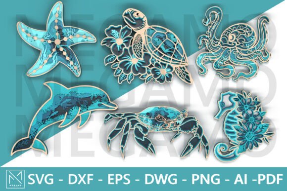 Under the Sea Laser Cut Bundle – 6 Layers
