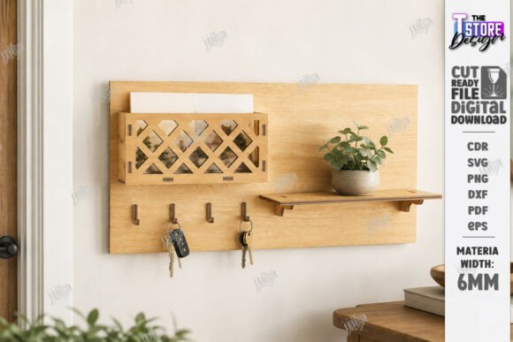 Wall Key Holder Laser Cut Wall Decor